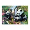 Dino Toys DINR7 532632 Dino Secret Puzzle: Pandas 1000 pièces, Multicolore