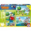 Schmidt Spiele Benjamin Blümchen, Sport et Jeu avec Töröööööööö, 3 x 48 pièces Puzzle pour Enfant, 56401, coloré, Petit