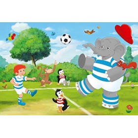 Schmidt Spiele Benjamin Blümchen, Sport et Jeu avec Töröööööööö, 3 x 48 pièces Puzzle pour Enfant, 56401, coloré, Petit