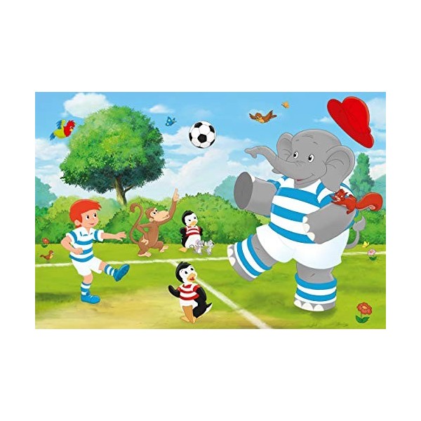 Schmidt Spiele Benjamin Blümchen, Sport et Jeu avec Töröööööööö, 3 x 48 pièces Puzzle pour Enfant, 56401, coloré, Petit