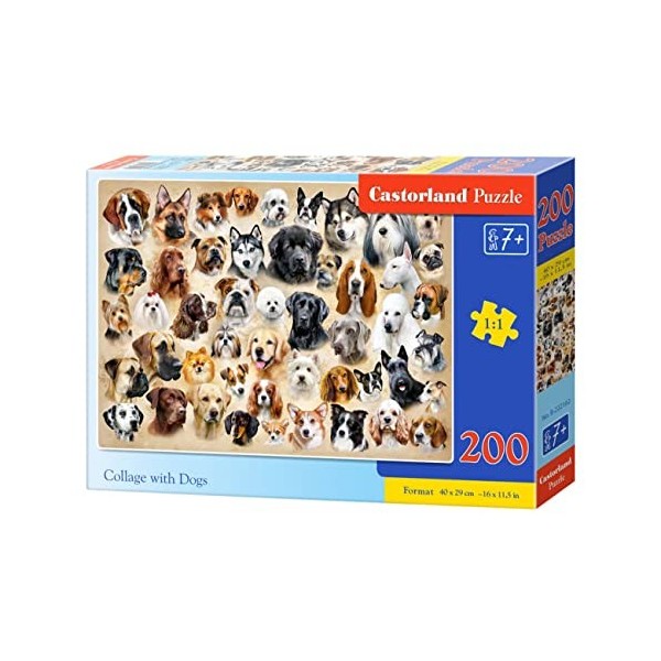 Puzzle 200 pcs. Collage avec des chiens