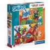 Clementoni- Puzzle Pitufos 2x60pzs Does Not Apply The Smurfs Supercolor Smurfs-2x60 Enfants 5 Ans-boîte de 2 60 pièces Dess