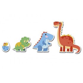 Clementoni- My First Dinosaurs Progressifs 2, 3, 4, 5 Pièces , Enfants 2 Ans, Puzzle Dessin Animé-Fabriqué en Italie, 20834