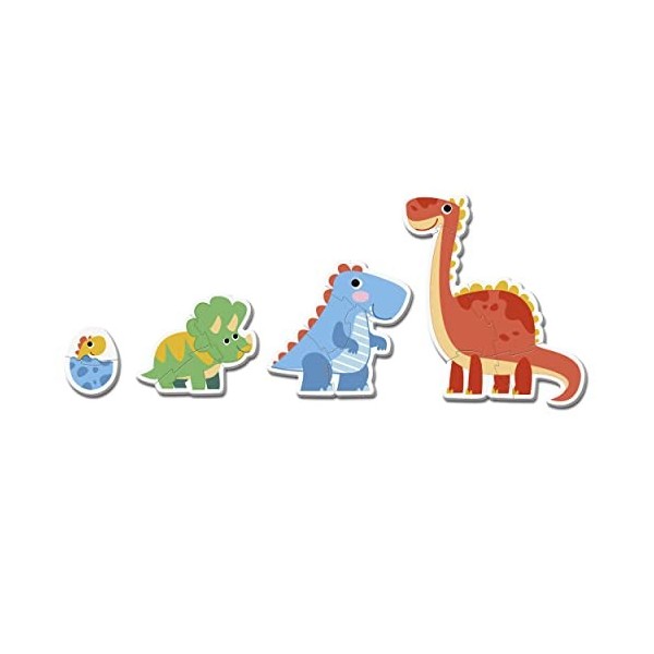 Clementoni- My First Dinosaurs Progressifs 2, 3, 4, 5 Pièces , Enfants 2 Ans, Puzzle Dessin Animé-Fabriqué en Italie, 20834