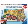 Ravensburger - 09401 - Puzzle Enfant Classique - Les Pompiers au Travail - 3 x 49 Pièces