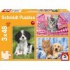 Schmidt Spiele 56361 Mes bébés Animaux de Compagnie préférés, 3 Puzzles de 48 pièces, Multicolore