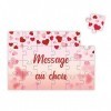 Puzzle personnalisable - Message au choix - Cadeau original - Modèle coeurs