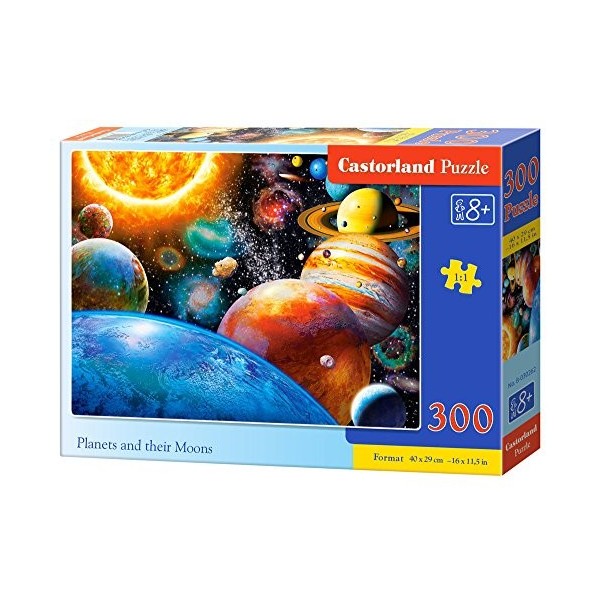 Castorland B-030262 Puzzle Planets and Their Moons, 300 pièces, Multicolore