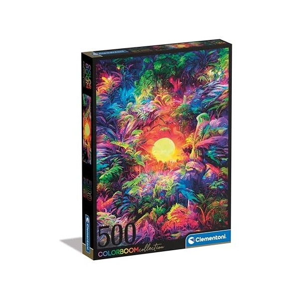 Clementoni Colorboom Collection – Psychedelic Jungle Sunrise – 500 pièces Gradient, Puzzle Couleurs, Vertical, Divertissement