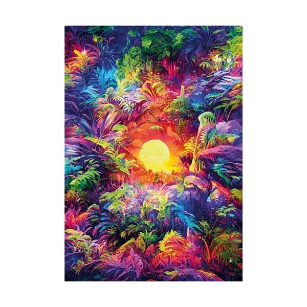 Clementoni Colorboom Collection – Psychedelic Jungle Sunrise – 500 pièces Gradient, Puzzle Couleurs, Vertical, Divertissement