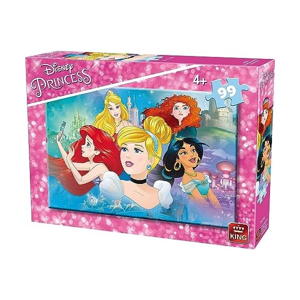 King International 99 Piece Disney Fairytale Princess Party Characters Choice Of 2 Jigsaw Puzzle Cinderella, Aurora, Ariel, 