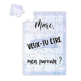 Puzzle personnalisable - Demande original futur parrain -"Veux-tu être mon parrain ?" - Avec prénom
