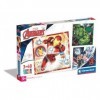 Clementoni Supercolor Marvel The Avengers – 3 x 48 Comprend 3 48 pièces Enfants 5 Ans, Puzzle Dessins animés, fabriqué en I