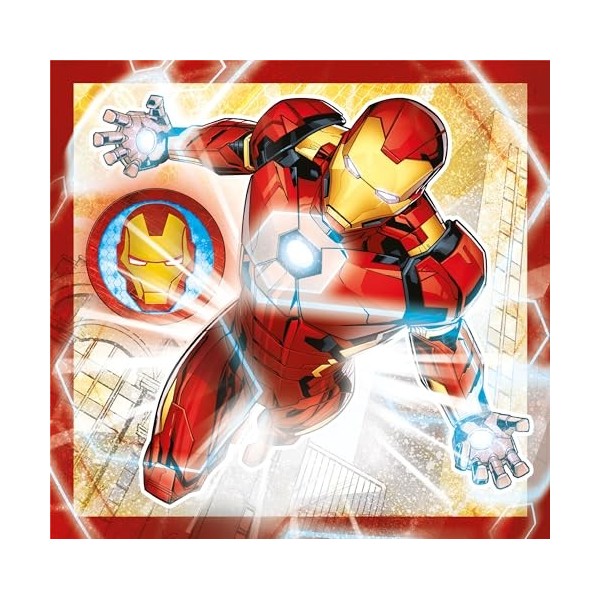 Clementoni Supercolor Marvel The Avengers – 3 x 48 Comprend 3 48 pièces Enfants 5 Ans, Puzzle Dessins animés, fabriqué en I