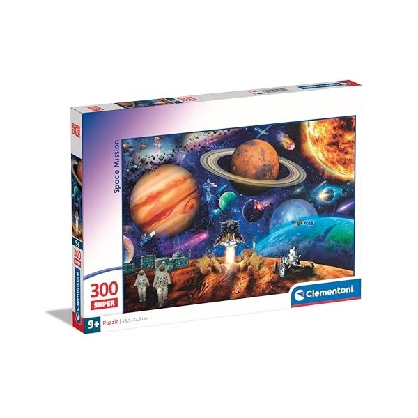 Clementoni- Supercolor Space Mission – 180 pièces Enfants 9 Ans, Puzzle Illustration Spazio, Made in Italy, 21724, Multicolor