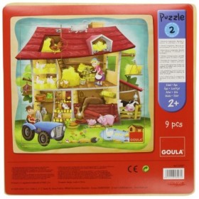 Goula - 53097 - Puzzle Ferme 9 pcs