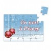 Puzzle personnalisable - Message au choix - Cadeau original - Modèle boules sapin de Noël