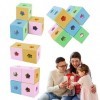 Fulenyi Jouet de Puzzle drôle, Jouet 3D coloré | Blocs empilables,Jouet de Puzzle de Construction géométrique créatif, résist