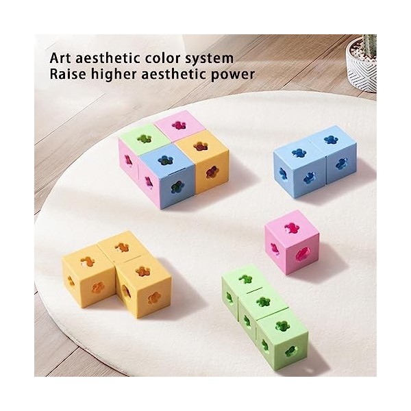 Fulenyi Jouet de Puzzle drôle, Jouet 3D coloré | Blocs empilables,Jouet de Puzzle de Construction géométrique créatif, résist