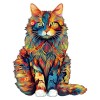 Fellflying Puzzles De Chat, Puzzles De Chat pour Adultes, Puzzles danimaux pour Adultes et Enfant, Puzzles Uniques en Bois e