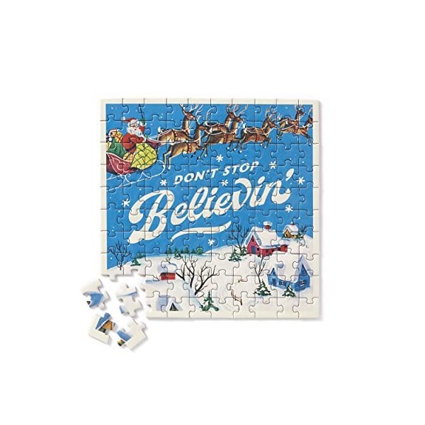 Galison 9780735371156 Dont Stop Believin 100 Piece Mini Shaped Puzzle