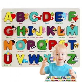 Onlynery Casse-tête | Plateau de Puzzle Correspondant aux Formes - Puzzle pour Les Tout-Petits, Puzzle Alphabet et Puzzle de 