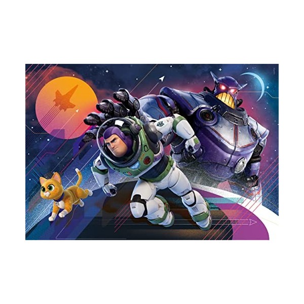 Clementoni- Disney Lightyear Supercolor Buzz Lightyear-104 pièces Enfants 6 Ans, Cartons animés, Puzzle Superhéros-Made in It