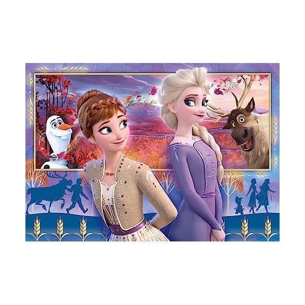 Clementoni- Supercolor Disney La Reine des Neiges 2-60 pièces-Puzzle Enfant-fabriqué en Italie, 5 Ans et Plus, 26056, Multico