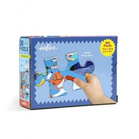 eeBoo Exploration Marine Puzzle 20 pièces en Carton recyclé pour Enfant de 3 Ans et Plus, PZSPL