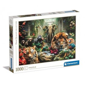 Clementoni Collection – Mystic Jungle – 1000 pièces, Horizontal, Puzzle Animaux, Divertissement pour Adultes, fabriqué en Ita