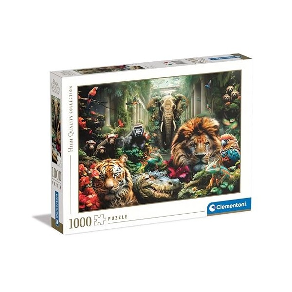 Clementoni Collection – Mystic Jungle – 1000 pièces, Horizontal, Puzzle Animaux, Divertissement pour Adultes, fabriqué en Ita