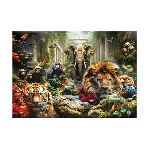 Clementoni Collection – Mystic Jungle – 1000 pièces, Horizontal, Puzzle Animaux, Divertissement pour Adultes, fabriqué en Ita