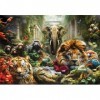 Clementoni Collection – Mystic Jungle – 1000 pièces, Horizontal, Puzzle Animaux, Divertissement pour Adultes, fabriqué en Ita