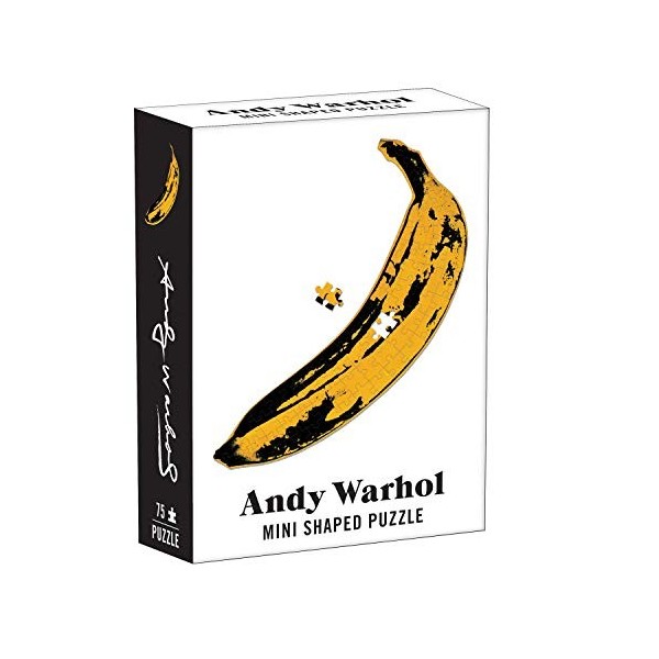 Galison Mudpuppy- Andy Warhol Mini Shaped Puzzle Banana, 0735359989