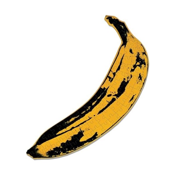 Galison Mudpuppy- Andy Warhol Mini Shaped Puzzle Banana, 0735359989