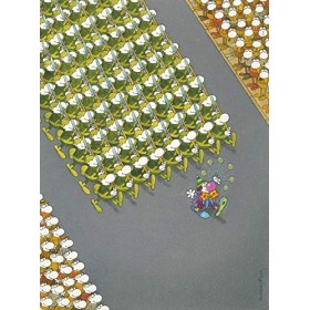 Clementoni- Puzzle The March Mordillo 500pzs Italy, 35078, Multicolore, One Size