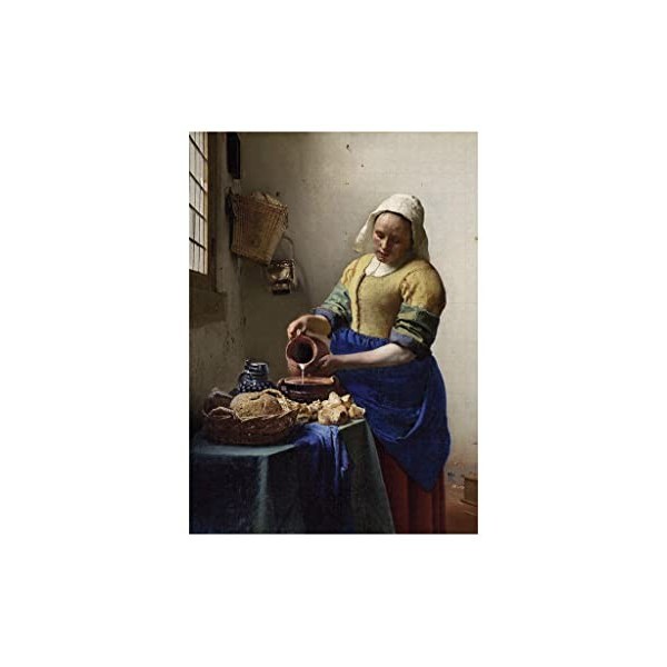 Grafix Puzzle 1000 Pièces, Motif - La Laitière - Tableau de Johannes Vermeer, 50 x 70 cm en Carton - pour Adultes et Enfants 