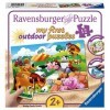 Ravensburger- My First Outdoor Puzzle Adorables Animaux de la Ferme Enfant, 4005556056095