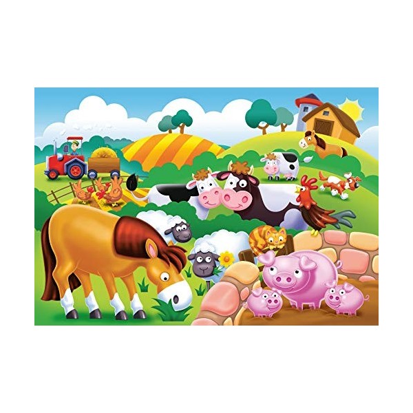 Ravensburger- My First Outdoor Puzzle Adorables Animaux de la Ferme Enfant, 4005556056095