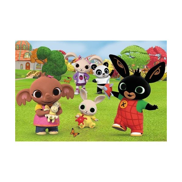 Trefl-15 Maxi Pièces, pour Enfants à partir de 2 Ans Puzzle, 14335, Bing avec des Amis, Lapin Bing