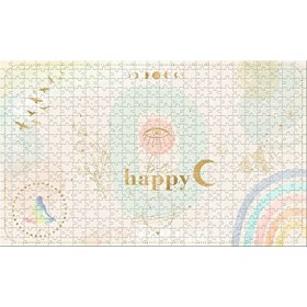 Moses Omm for You Happy Pochette 500 pièces avec Sac de Rangement pour Les Fans de Puzzle, 63327, Couleurs Pastel