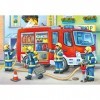 Ravensburger- My First Outdoor Puzzle Les Pompiers Enfant, 4005556056132