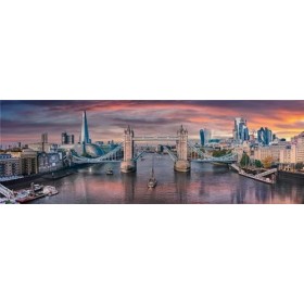 Clementoni Collection Panorama – Across The River Thames – 1000 pièces, Puzzle panoramique, Horizontal, Divertissement pour A