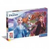 Clementoni Disney Frozen, Italy Supercolor Reine des Neiges 2-104 pièces Maxi-Puzzle Enfant-fabriqué en Italie, 4 Ans et Plus