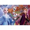 Clementoni Disney Frozen, Italy Supercolor Reine des Neiges 2-104 pièces Maxi-Puzzle Enfant-fabriqué en Italie, 4 Ans et Plus