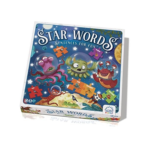 CreativaMente- Smarty Puzzle Star Words, 015, Multicolore