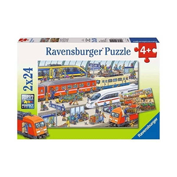 Ravensburger - 09191 1 - Puzzle - Tumulte À La Gare - 2 x 24 Pièces