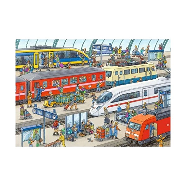 Ravensburger - 09191 1 - Puzzle - Tumulte À La Gare - 2 x 24 Pièces