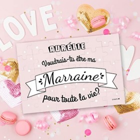 Puzzle Marraine A Personnaliser avec Prénom Future Marraine | Demande Marraine | Veux-tu être ma Marraine ? | Annonce Naissan