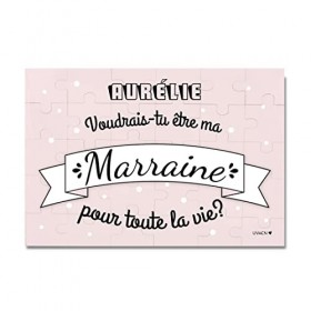 Puzzle Marraine A Personnaliser avec Prénom Future Marraine | Demande Marraine | Veux-tu être ma Marraine ? | Annonce Naissan